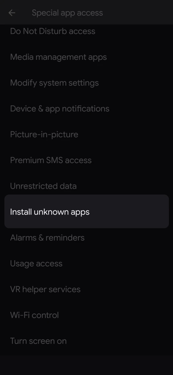 Allow installation from unknown sources for the BC Game app.