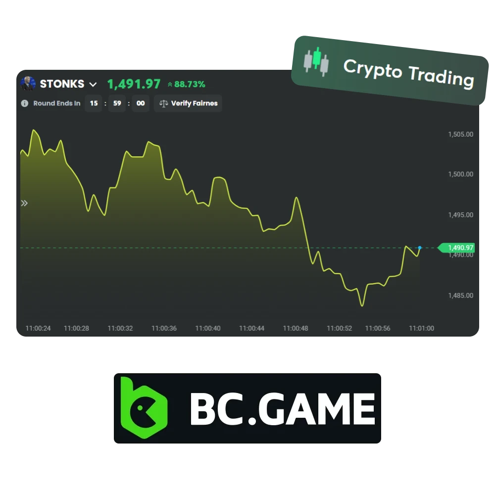Explore the cryptocurrency trading game on the BC Game website.