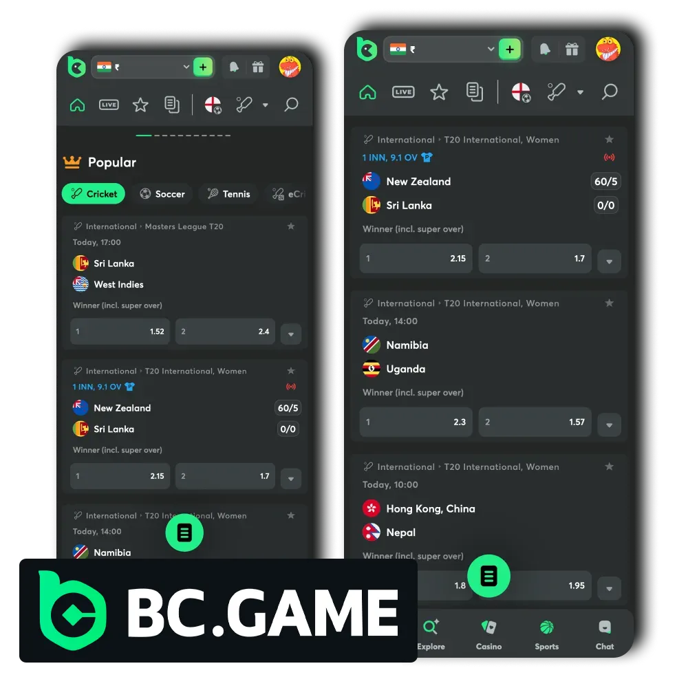 Join BC Game for the ultimate cricket betting experience and win with exclusive bonuses.