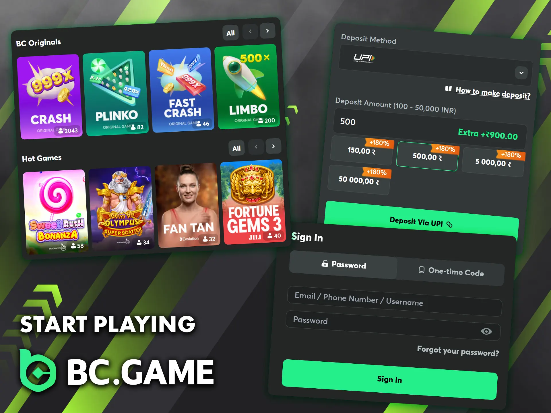 Learn how to get started playing at BC Game casino.