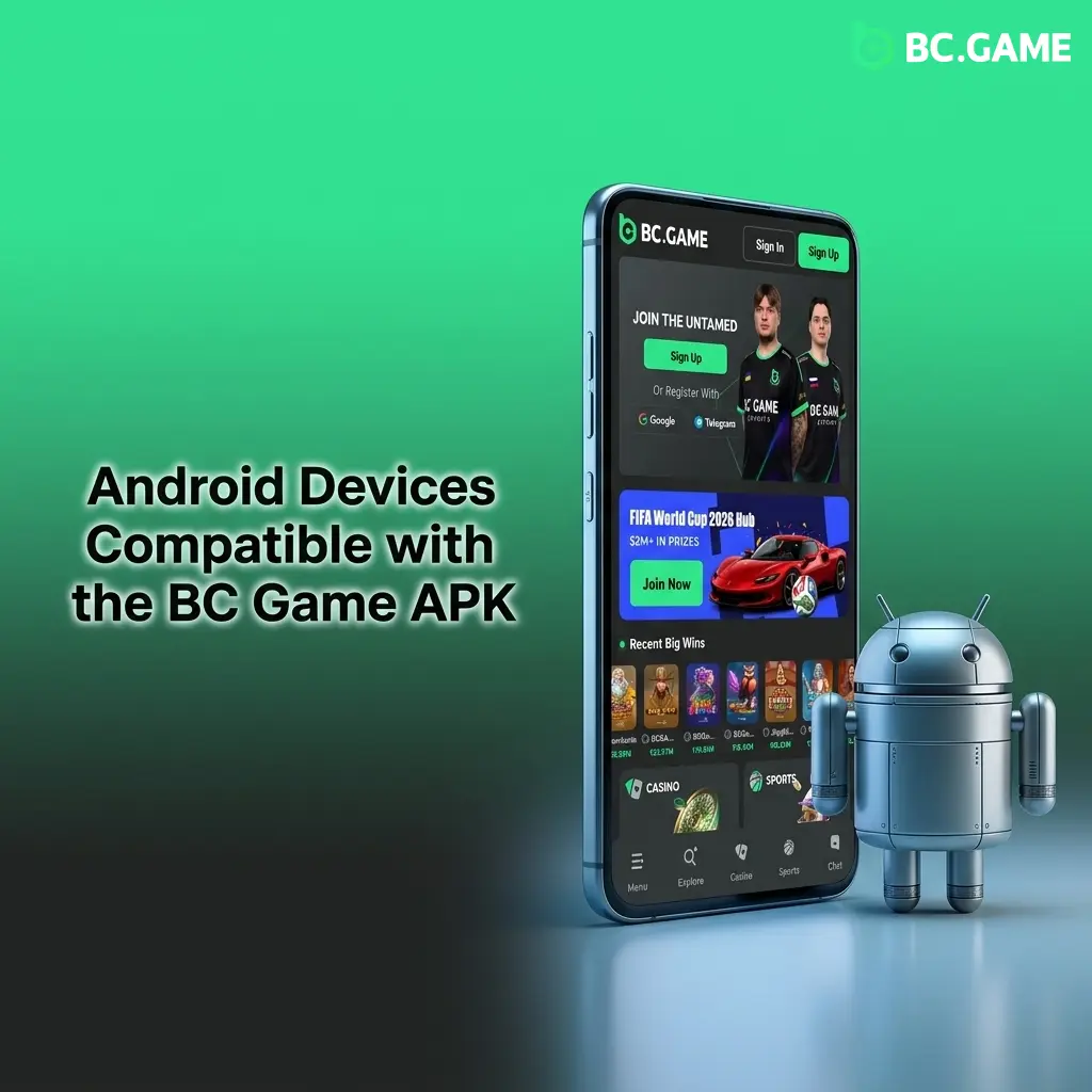 Android devices compatible with BC Game APK including Samsung, OnePlus, Xiaomi, Google Pixel, and more