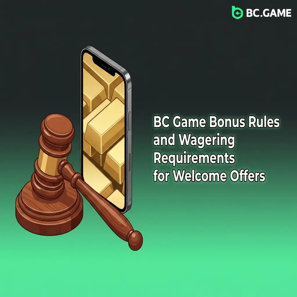 BC Game welcome bonus rules showing 40x wagering requirements, deposit tiers, and eligibility conditions for new players