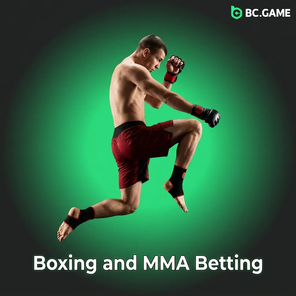 BC Game boxing and MMA betting markets for UFC, Bellator, WBO, WBA, and IBF bouts with live in-play odds