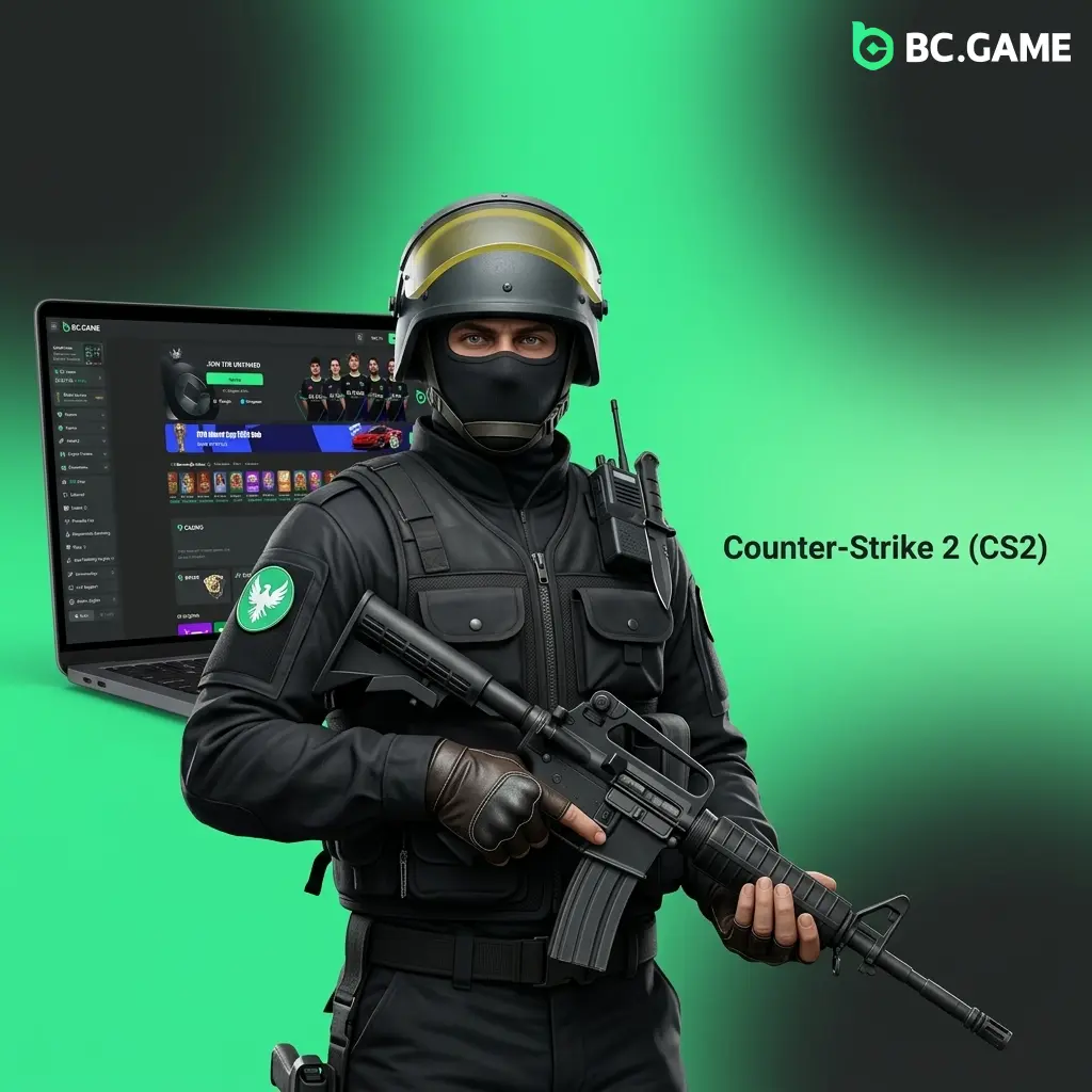 CS2 5v5 tactical shooter gameplay with bomb-defusal map, available for esports betting on BC Game