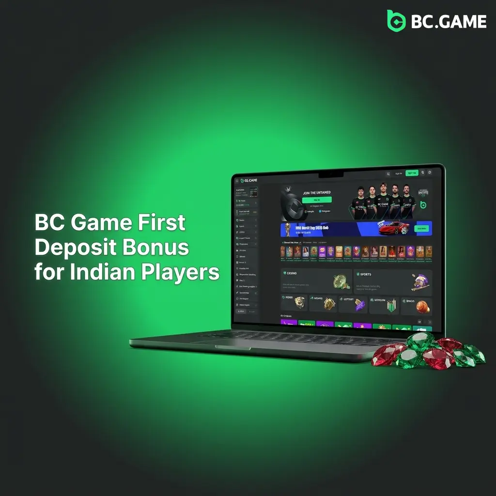 BC Game first deposit bonus tiers for Indian players showing 220% to 500% rakeback across four deposits
