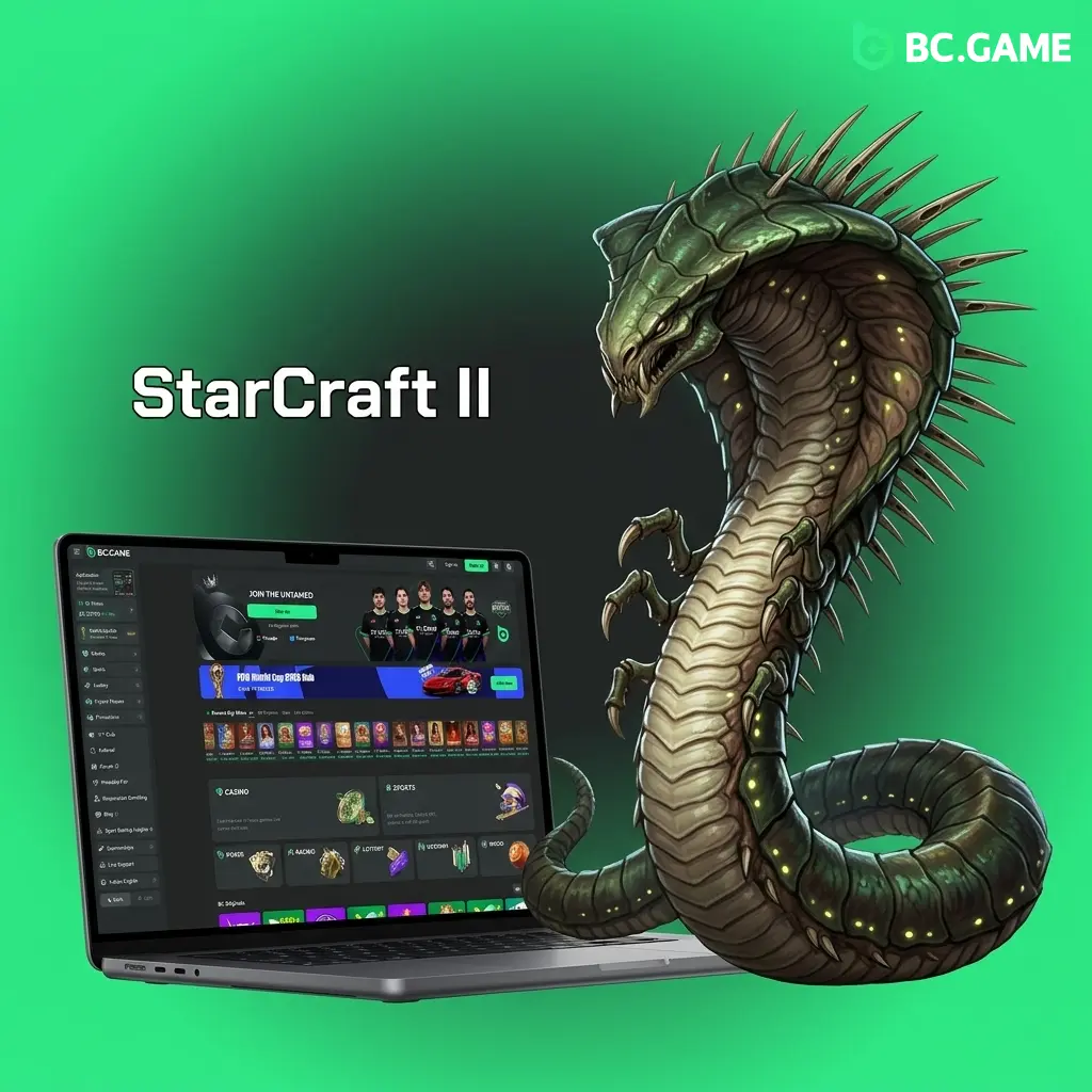 StarCraft II esports betting with top tournaments like IEM Katowice, GSL, and DreamHack SC2 Masters on BC Game
