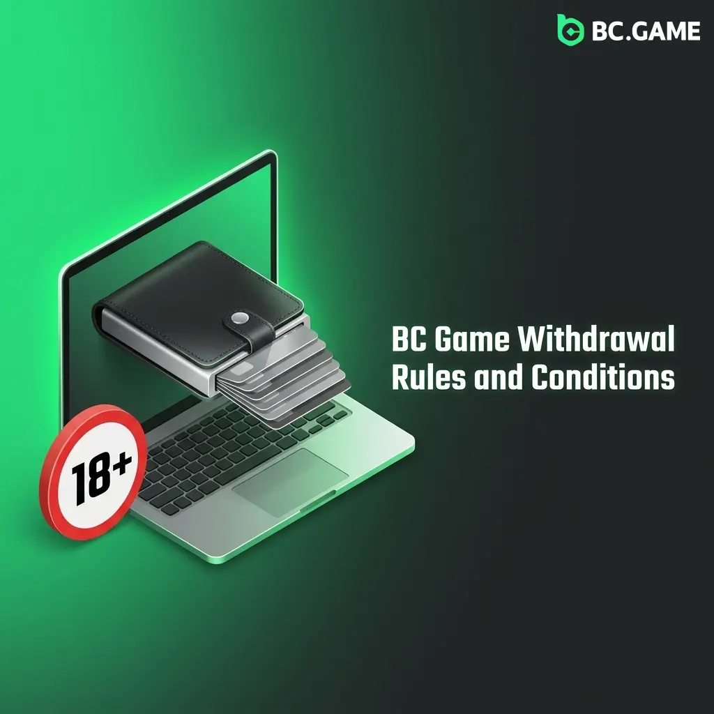 BC Game withdrawal rules covering KYC verification, bonus wagering, limits, same method policy, and account standing requirements