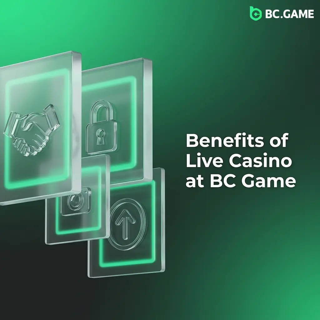 BC Game live casino benefits showing certified dealers, India-specific tables, UPI payments, and 24/7 mobile access
