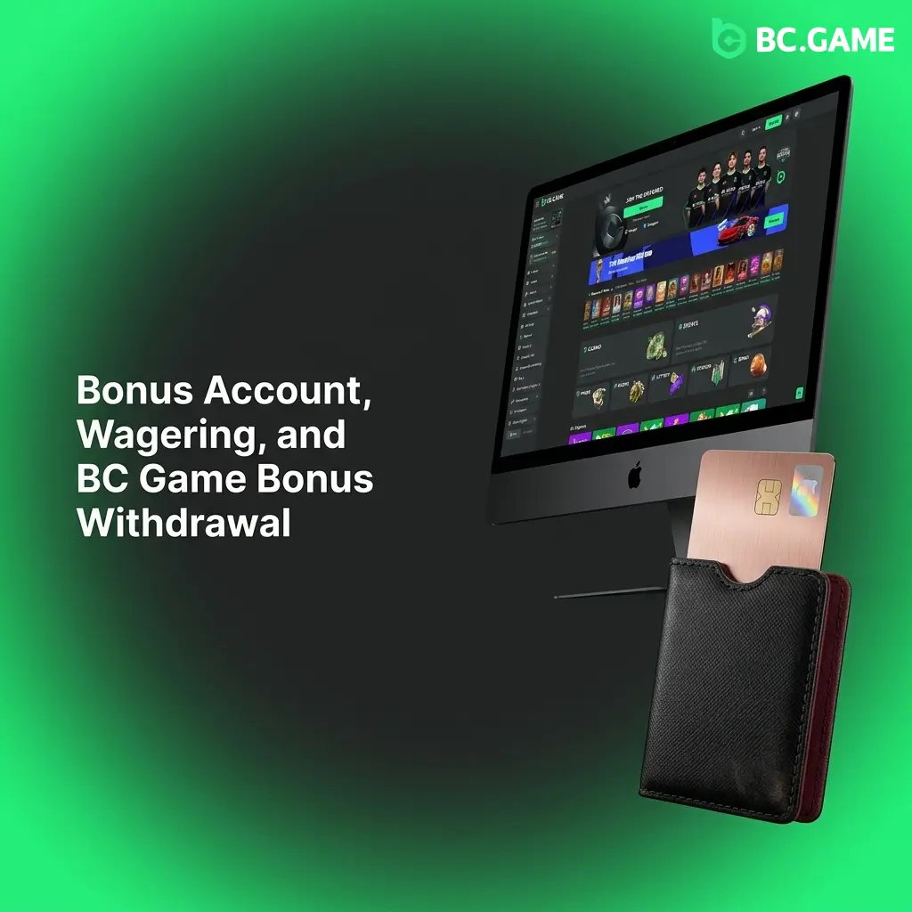 BC Game bonus account wagering requirements and withdrawal conditions for transferring winnings to main wallet