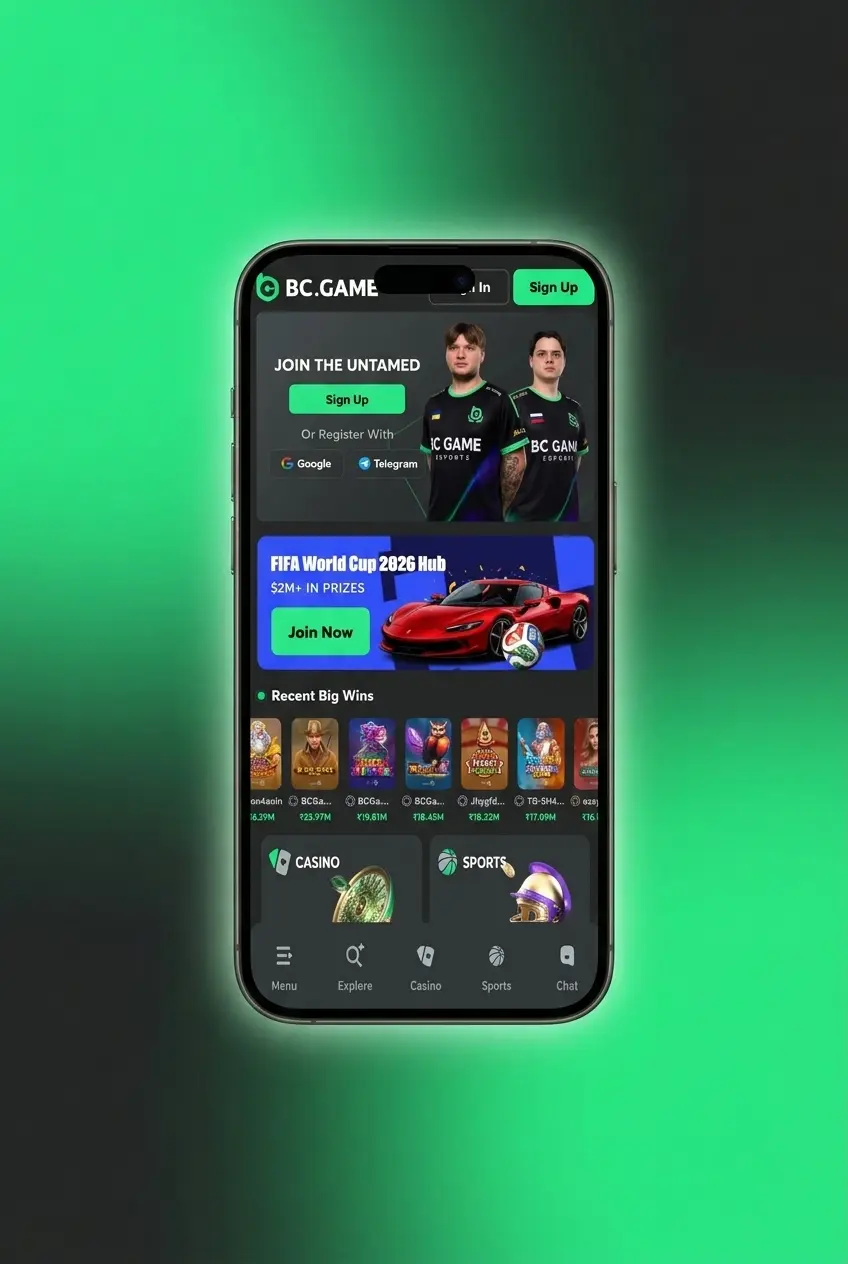 Step-by-step guide showing how to claim BC Game registration bonus including sign up, KYC, deposit, and wagering steps