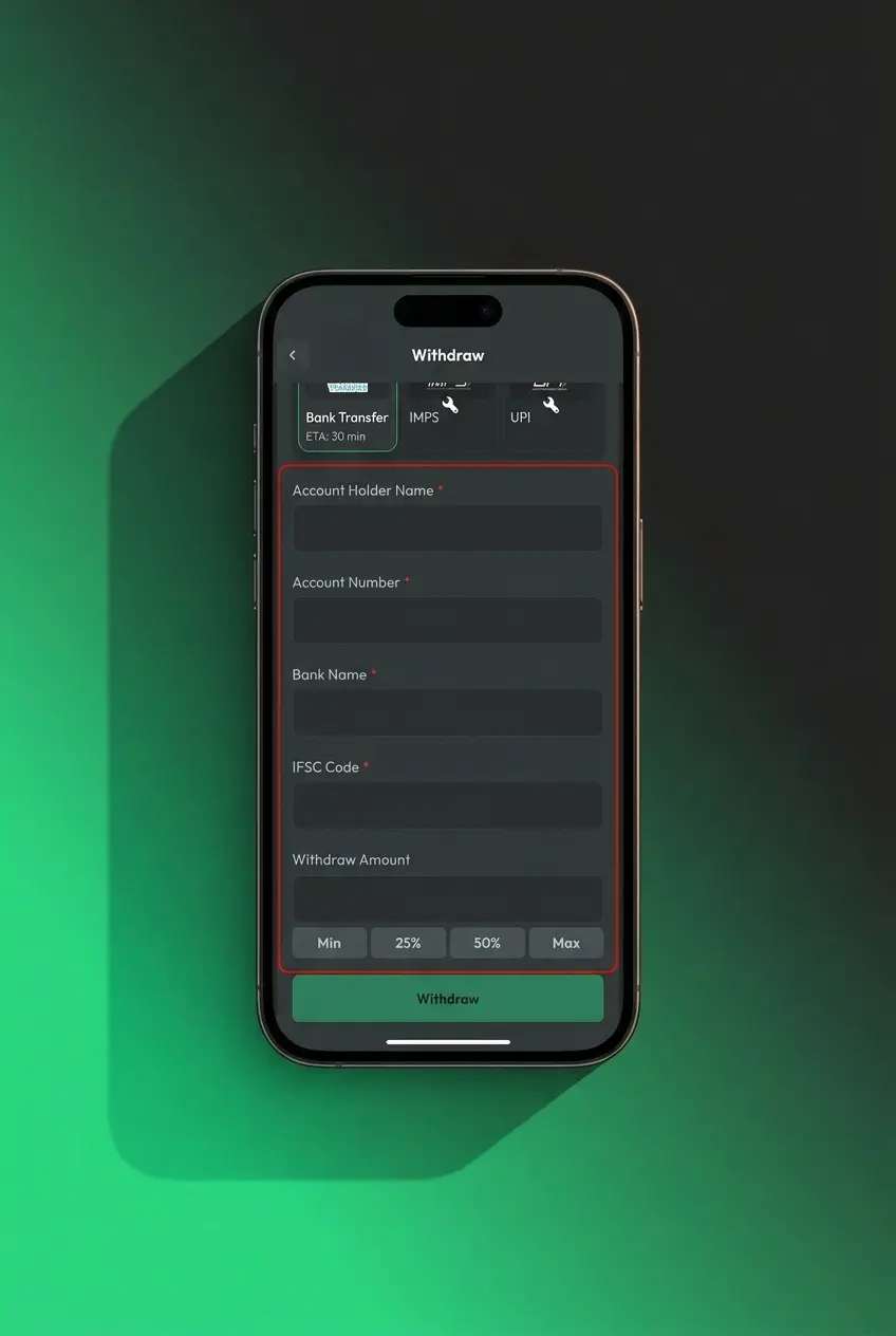 Step-by-step guide on how to withdraw money from BC Game using UPI, crypto, or other payment methods in India