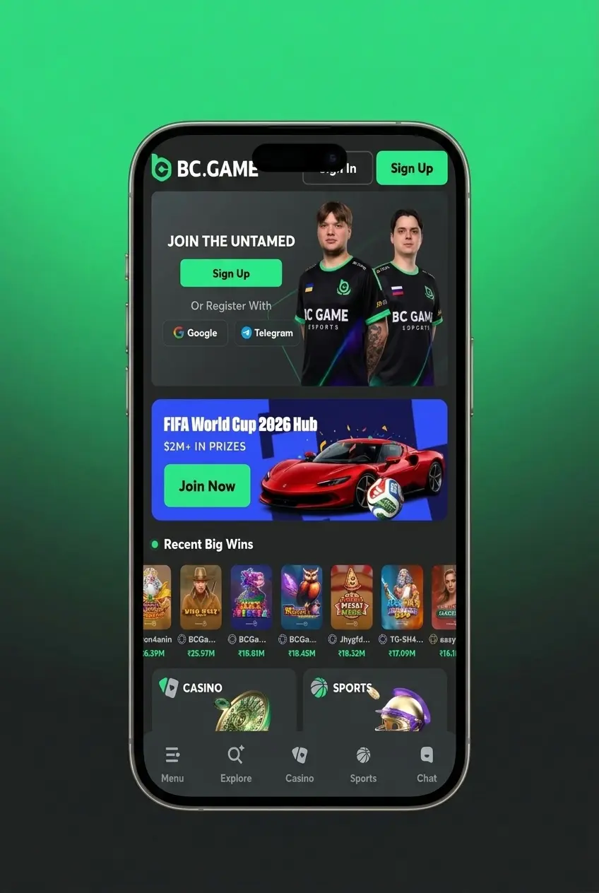 BC Game Casino registration steps for Indian players showing UPI, PhonePe, Paytm deposit options and rakeback bonuses