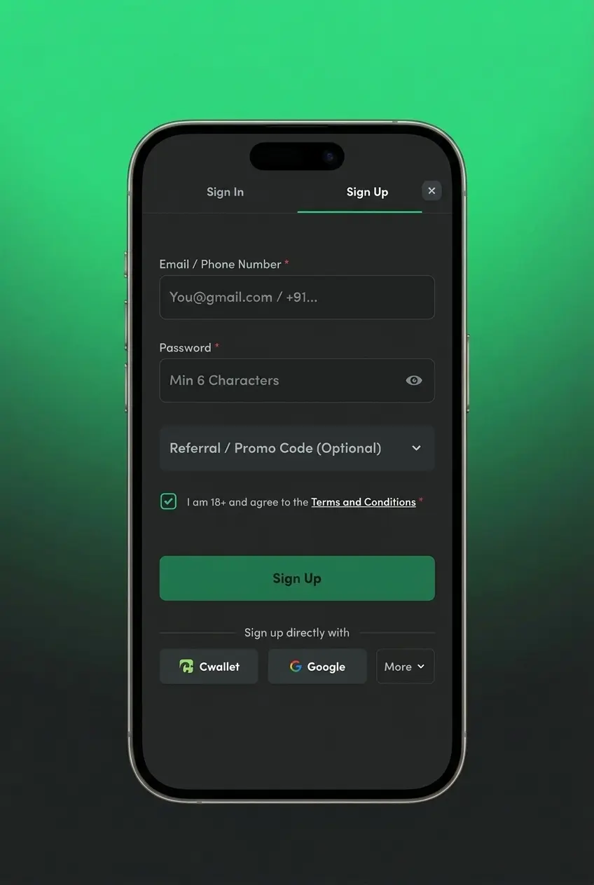 BC Game Casino India registration steps showing sign-up process, UPI deposit options, and rakeback bonus activation