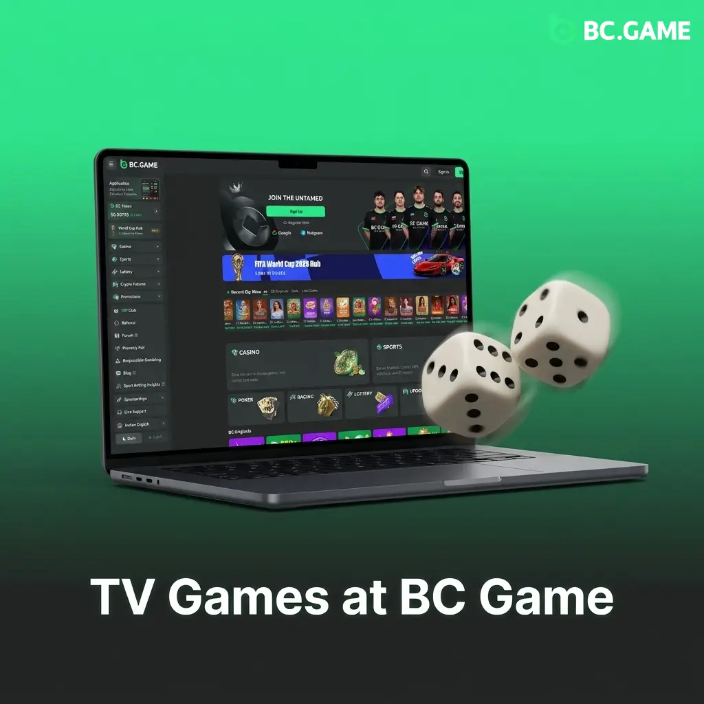 Live TV game shows at BC Game including Dream Catcher, Crazy Time, and Monopoly Live hosted by Evolution